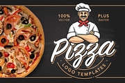 Pizza Logo Templates, a Branding & Logo Template by Vecster (Thumbnail 1 of 10)