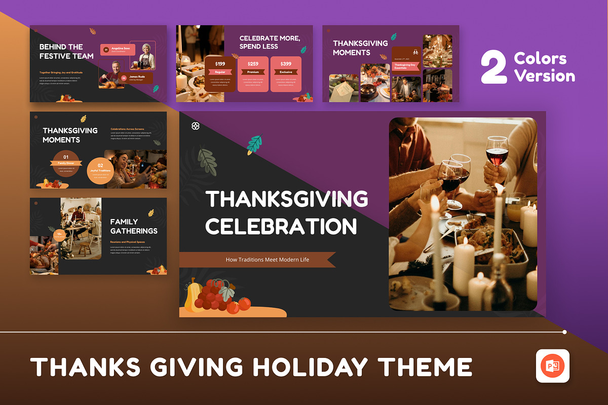 Thanksgiving Holiday Theme PPT, a Presentation Template by Antstheme (Photo 1 of 4)