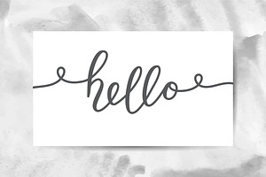 Hello, 5 Watercolor Cards