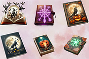Halloween Books Sublimation Clipart, an Illustration by SVGArt (Thumbnail 6 of 8)