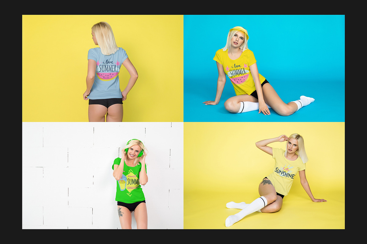 T-Shirt Mock-Up Set, a Shirt Mockup by Freeman Studio (Photo 6 of 16)