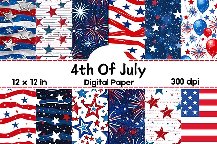 Memorial Day Seamless Pattern
