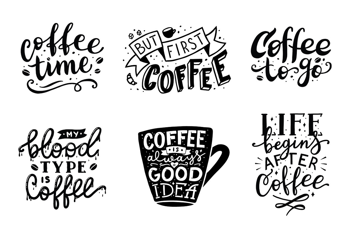 Coffee - Lettering collection, a Graphic by redcollegiya design (Photo 2 of 5)