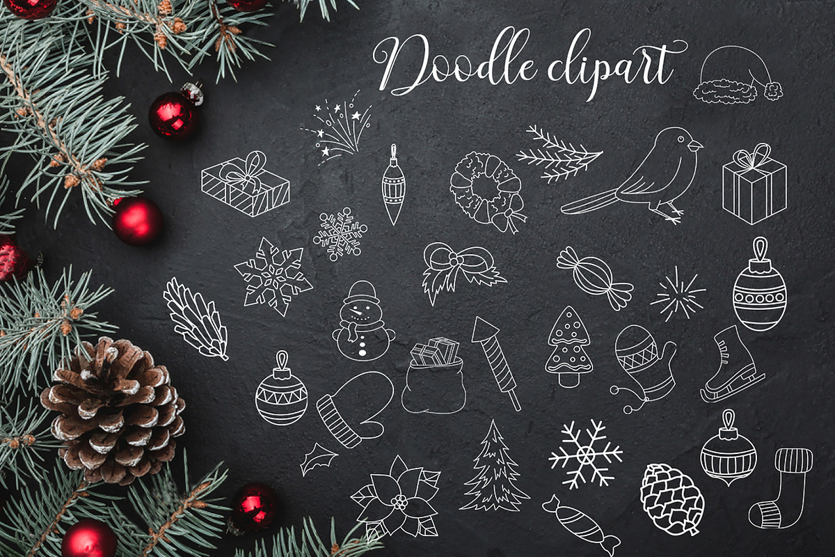 Winter Collection-Lettering+Clipart, a Decorative Illustration by Astarte_design (Photo 3 of 12)