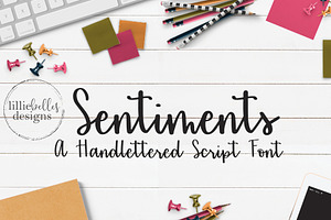 Sentiments - A Handlettered font