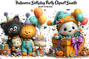 Halloween Birthday Party Clipart, a Seasonal Illustration by CreationArt (Thumbnail 1 of 7)