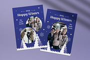 Flat Design Winter Greeting Card, a Card Template by graphicook (Thumbnail 2 of 4)