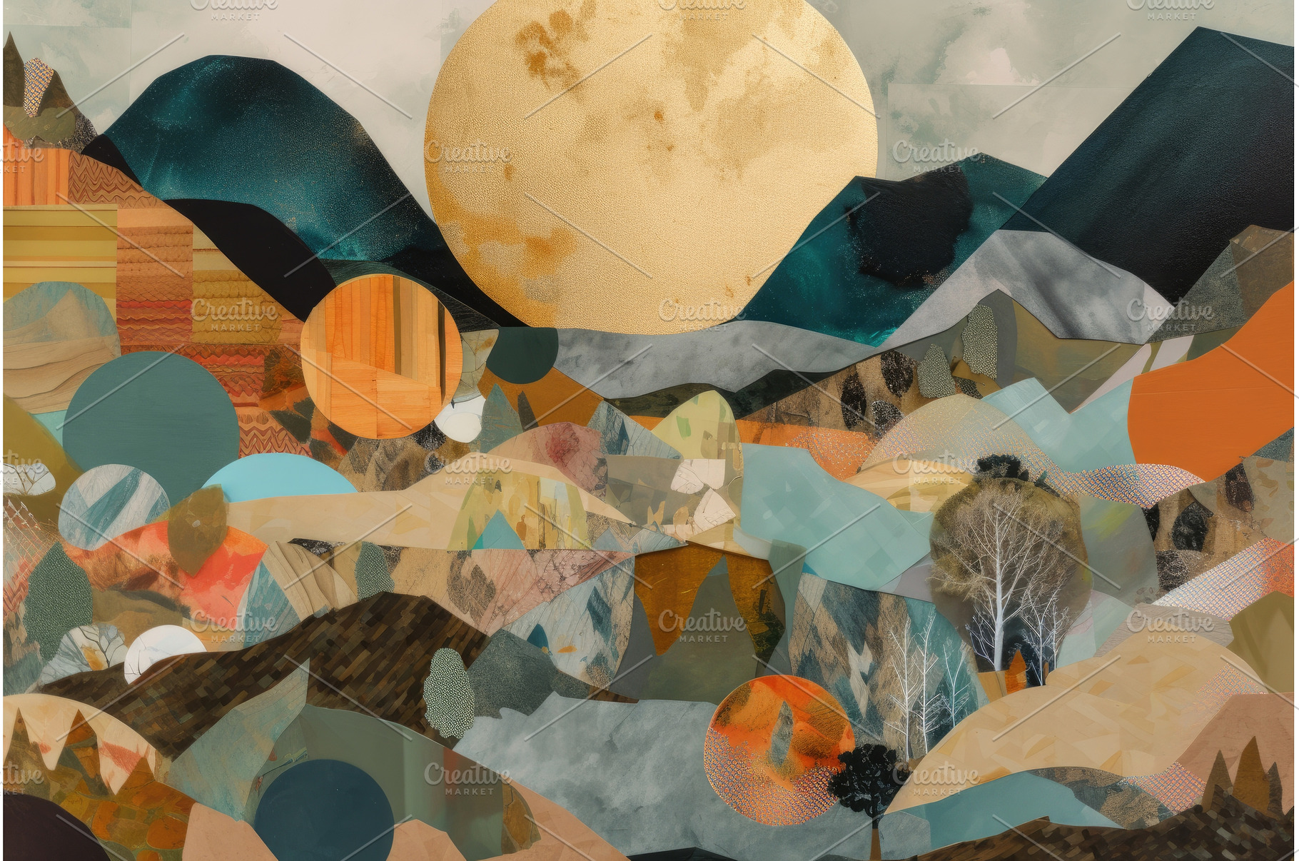 collage with various shapes and, an Arts & Entertainment Photo by Sergey Kotenev