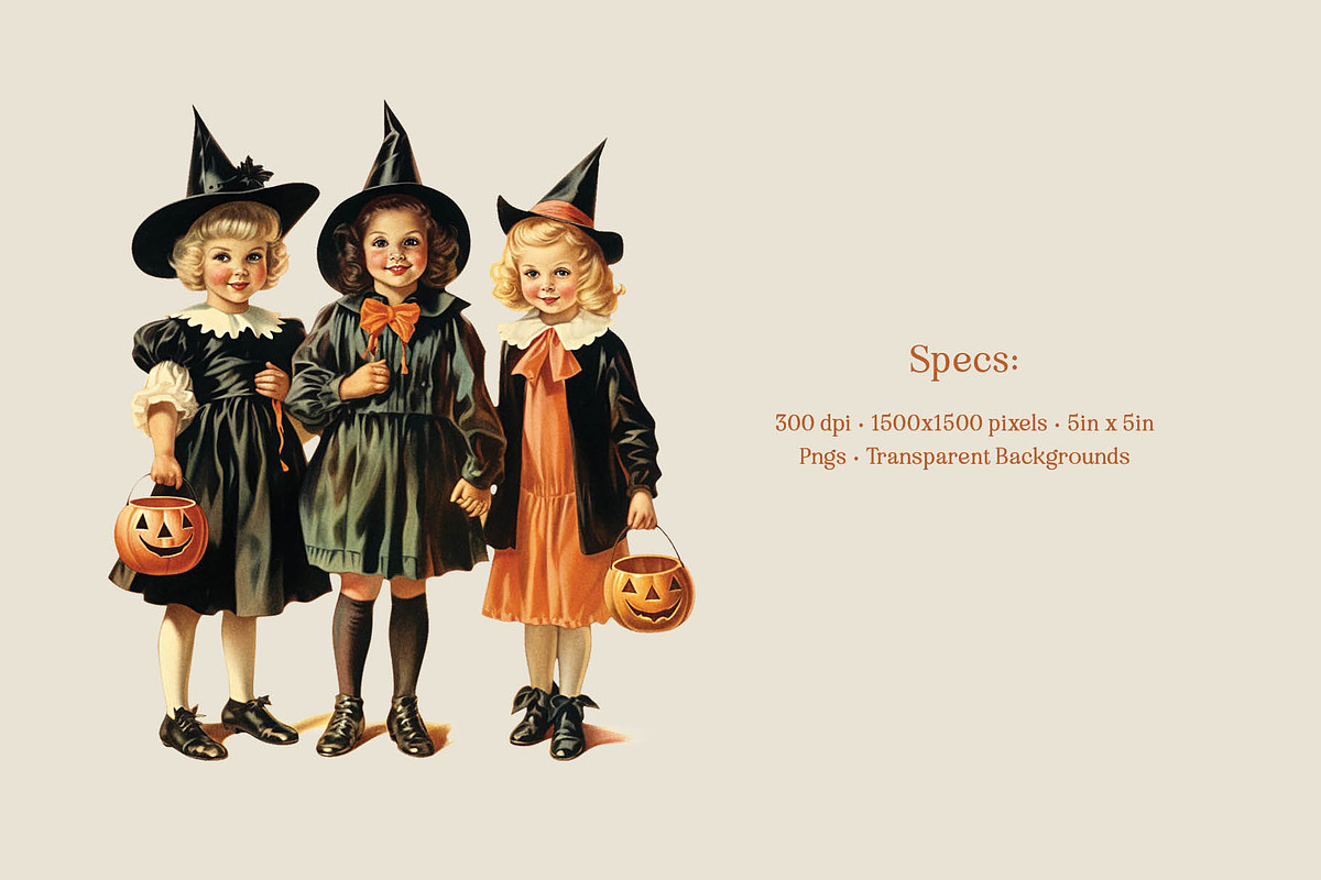 Vintage Halloween Graphics, an Object Graphic by GraphicsByKassy (Photo 5 of 9)