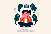 Mental Health Awareness Illustration, a Person Illustration by Partikusi Design (Thumbnail 1 of 3)