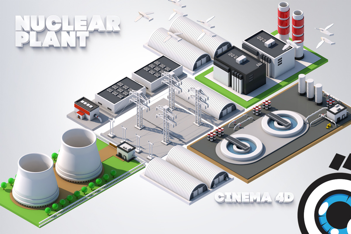 Nuclear plant station, an Architecture 3D Model by Graphicshop (Photo 3 of 4)