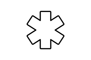 Pharmacy cross line icon, an Outline Icon by Elen_Art