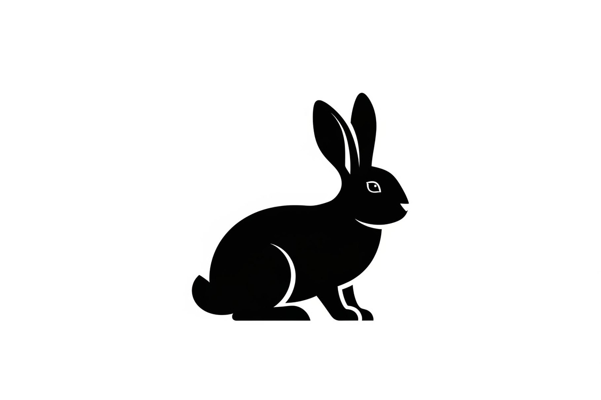 Cute Rabbit Silhouette Vector Bundle, an Illustration by yasushie (Photo 26 of 51)