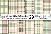 Pastel Plaid Seamless Pattern Bundle, a Pattern Graphic by Canvas Craft (Thumbnail 1 of 9)