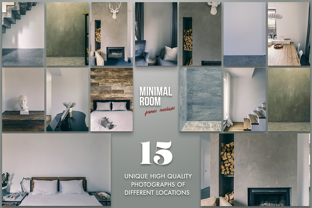 Minimal Room - Frames Mockups, a Product Mockup by Madebyvadim (Photo 4 of 7)