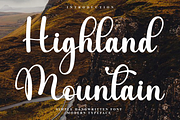 Highland Mountain, a Handwritten Font by InermediaSTUDIO (Thumbnail 1 of 8)