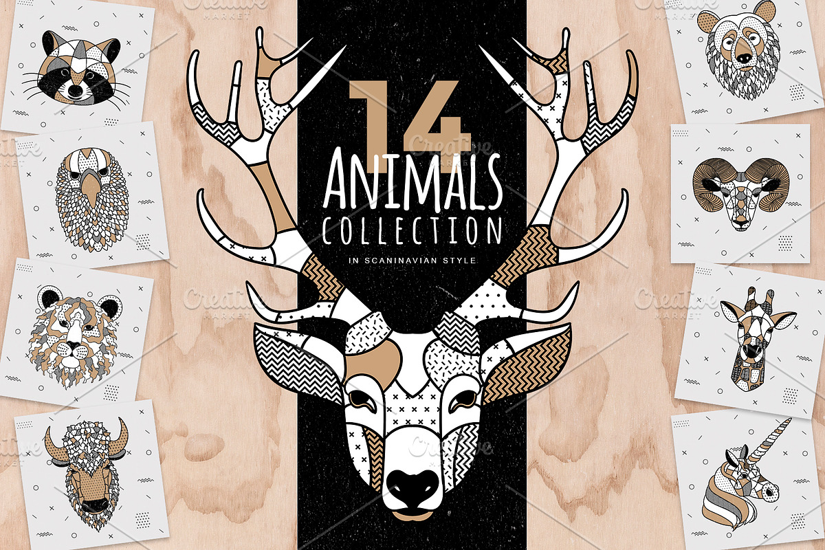 Animals in scandinavian style, a Graphic by kuchuk_design (Photo 1 of 5)