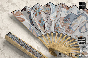 Fabric Hand Fan Mockup