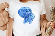 Watercolor Blue Cozy Spa Day Clipart, an Illustration by Canvas Craft (Thumbnail 6 of 7)