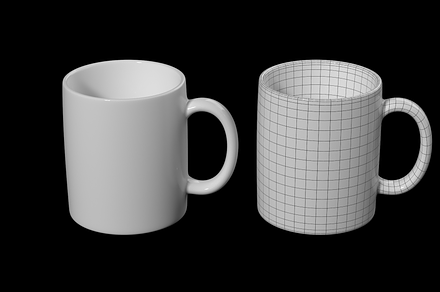 Coffee and Tea Ceramic Mug Base Mesh, a Furniture 3D Model by VK Studio
