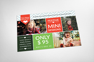 Christmas Mini Session Card Template