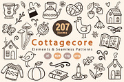 AUTUMN Cozy Clip Art and Patterns, a Graphic by Katrinelly (Thumbnail 1 of 13)