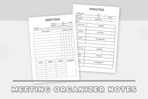 Meeting Organizer Notes Planner