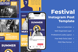 Summer Fest Instagram Post Template