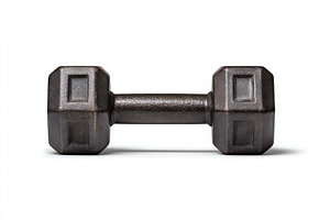 A dumbbell with a black metal finish, a Sports & Recreation Photo by ZinetroN