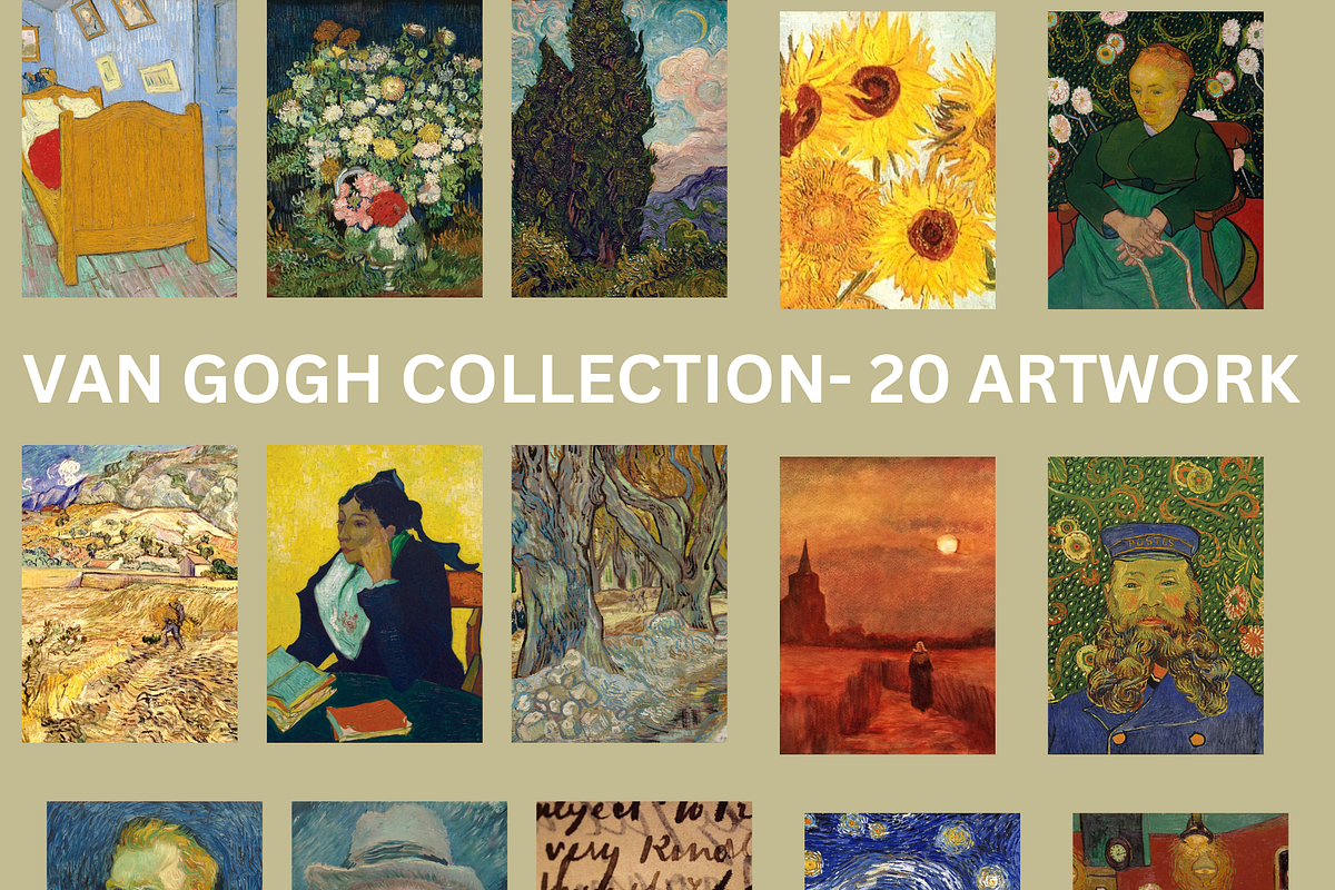 Van Gogh Collection- 20 Artworks, an Object Graphic by HaithamSimas