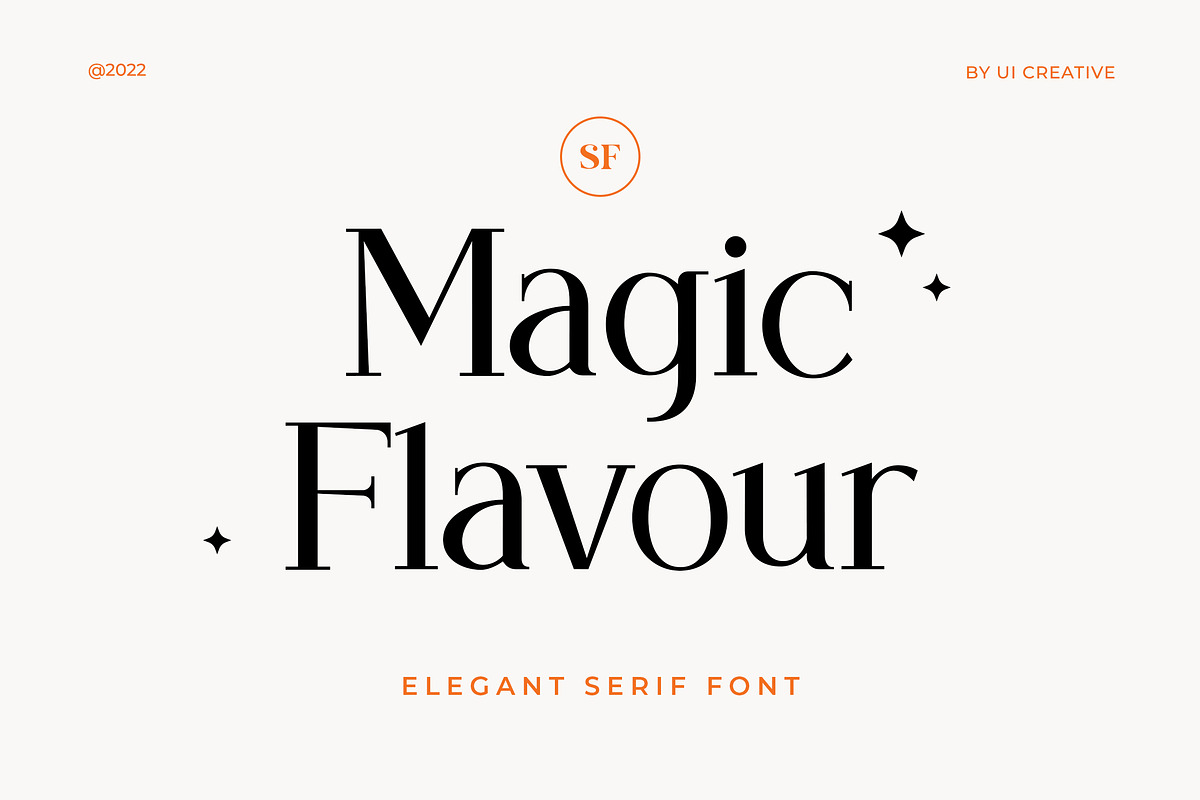 Magic Flavour Elegant Serif Font, a Serif Font by UICreative (Photo 1 of 13)