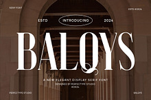 Balqys Elegant Serif Font Typeface