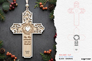 Christian Cross Ornament SVG Bundle, a Decorative Illustration by svgocean (Thumbnail 7 of 11)