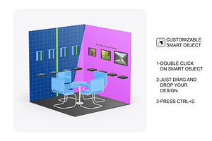 Glossy Exhibition Booth Mockup