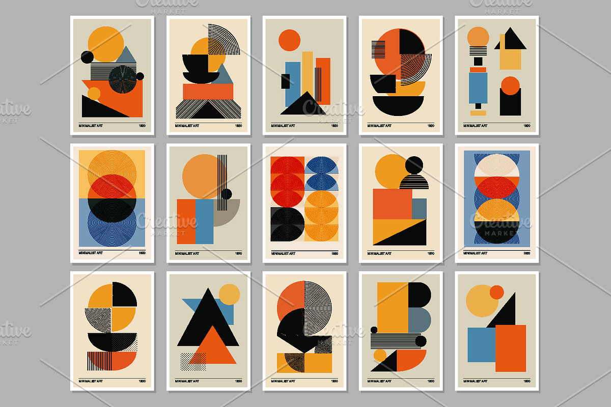 45 Bauhaus Printable Wall Art, a Background Graphic by C Design Studio (Photo 9 of 9)