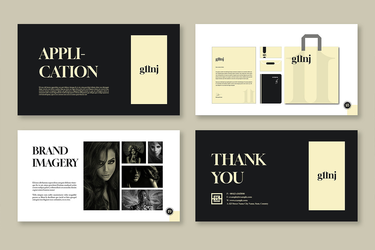 Brand Guideline With Gold Accent, a Presentation Template by Mighty-Slide (Photo 6 of 6)