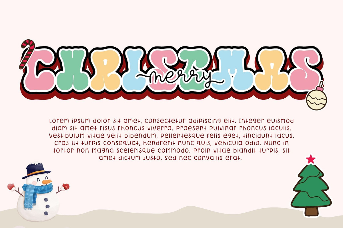 Retro Christmas - Duo Font, a Script Font by AnningArts (Photo 2 of 9)