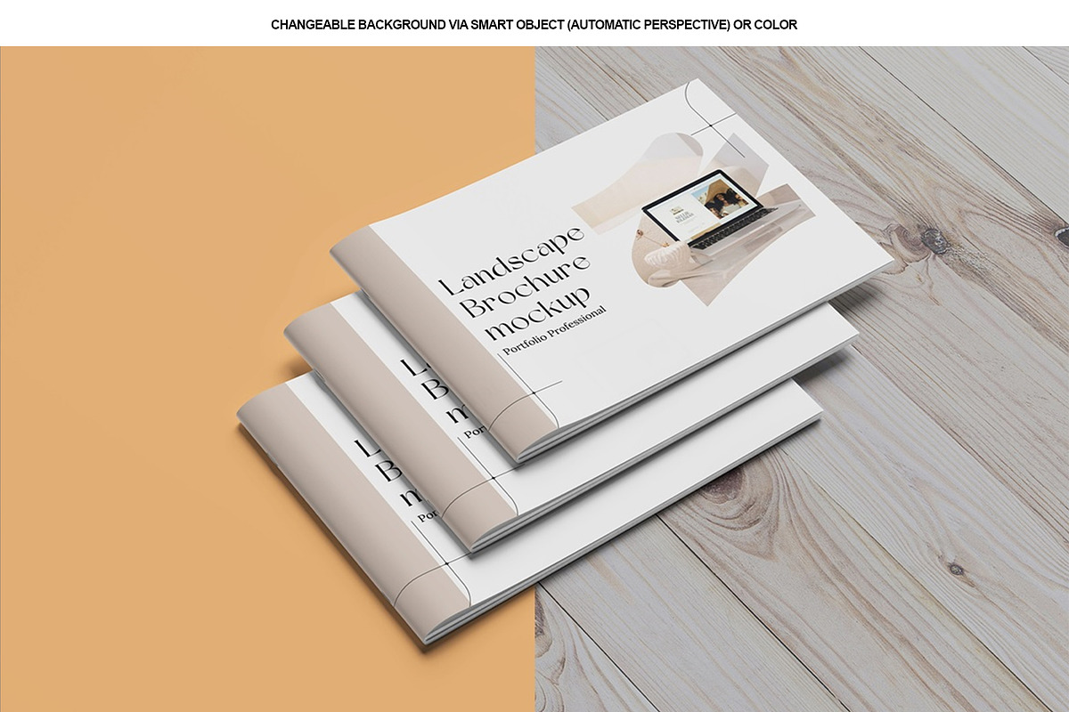 A4 Landscape Brochure Mockup, a Books & Magazine Mockup by Tokobeta (Photo 9 of 9)