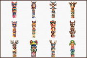 Cute Totem Pole High Clipart, an Illustration by Sublimation Artist (Thumbnail 3 of 6)