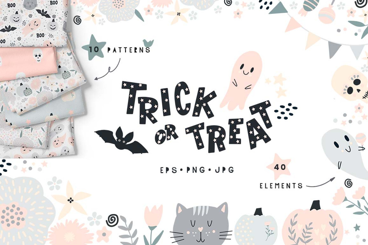 Halloween clipart, graphic, patterns, a Seasonal Illustration by Yaaas Design (Photo 1 of 7)