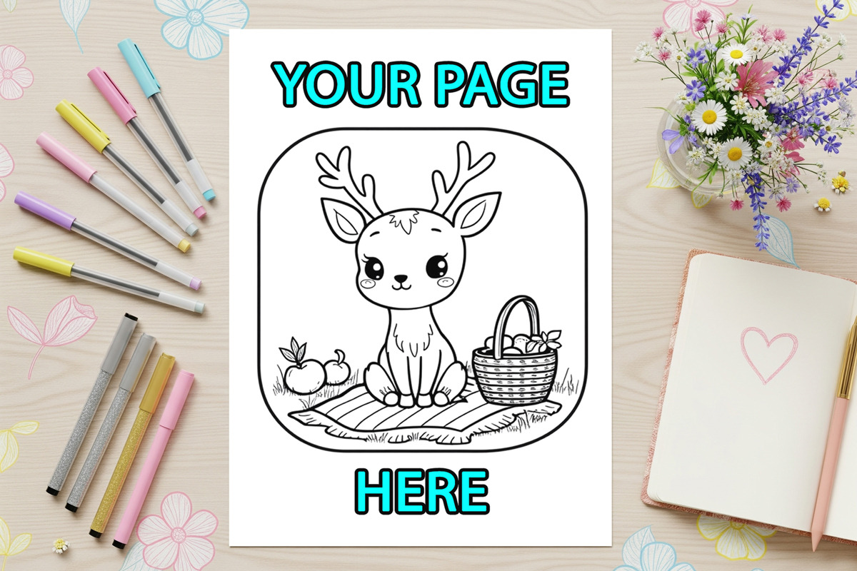 Printable worksheet page mockup, a Books & Magazine Mockup by Rami's ...