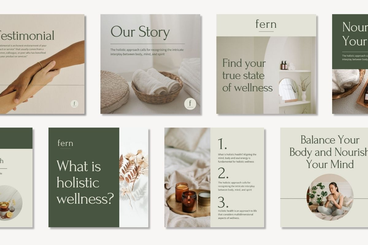 Holistic Wellness Social Templates, a Social Media Template by CreativeWilderness (Photo 2 of 13)