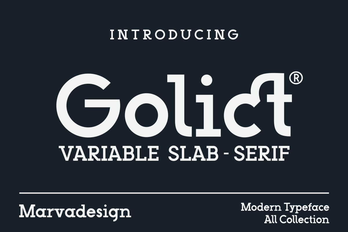 Golict - A Modern Slab Serif Font, a Slab Serif Font by Marvadesign (Photo 1 of 5)