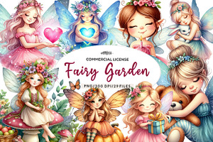 Fairy Garden Clipart Flowers clipart, an Illustration by CreationArt