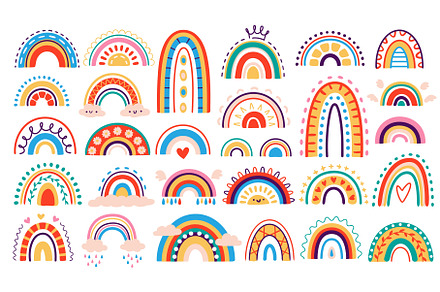 Abstract cute cartoon hand drawn