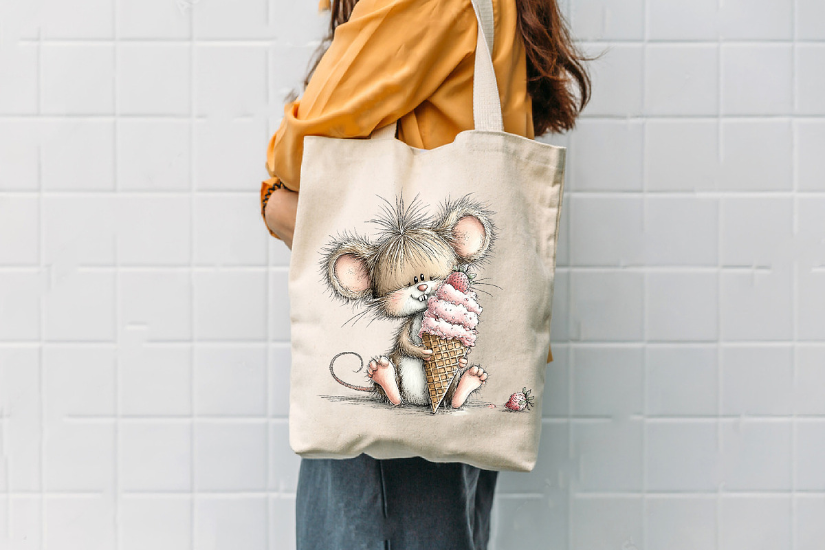 Whimsical Summer Mouse Clipart, an Illustration by CreationArt (Photo 5 of 7)