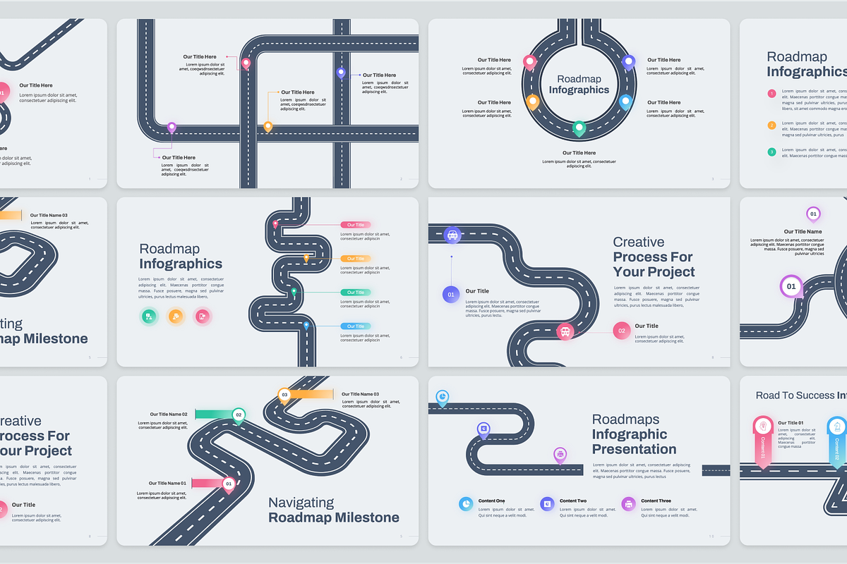 Roadmap Infographics Google Slide, a Presentation Template by Annora Studio (Photo 2 of 5)