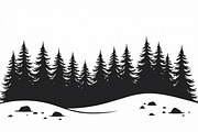 Pine Forest Silhouette Bundle, a Graphic by Creativeshirt (Thumbnail 11 of 14)