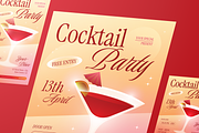 Cocktail Party Flyer Set, a Flyer Template by Annora Studio (Thumbnail 2 of 6)