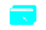 Browser icon design template, a Solid Icon by Sumberpangan (Thumbnail 2 of 3)